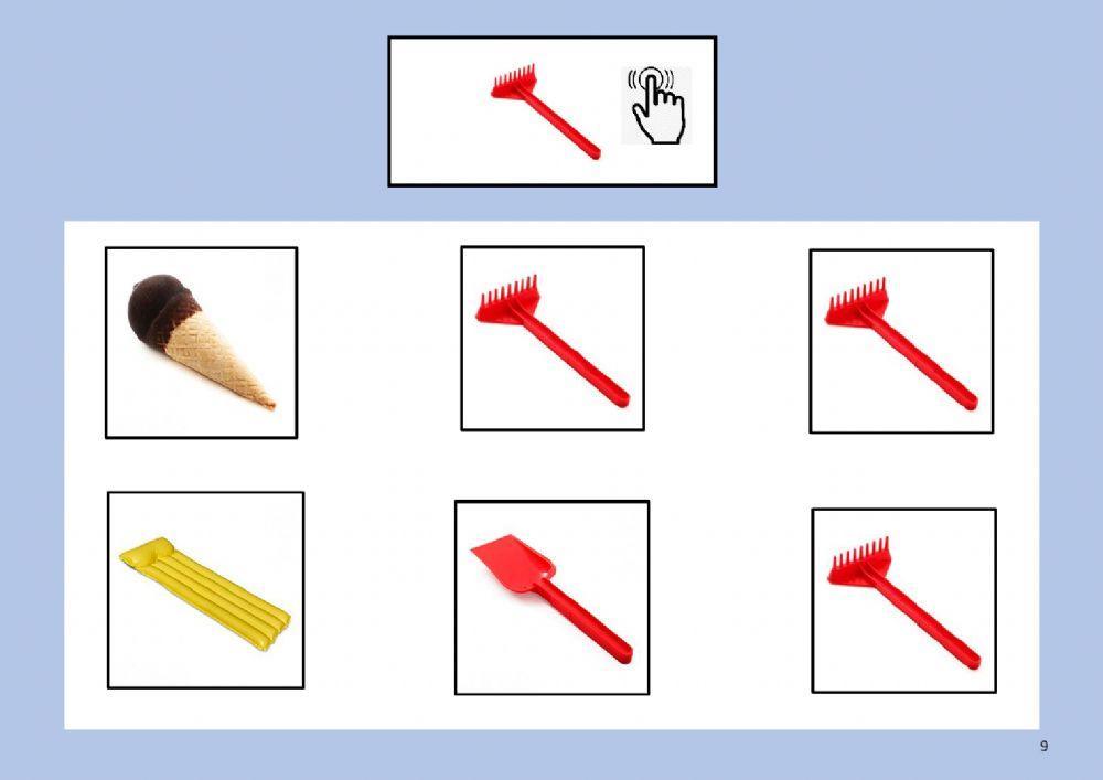 Busca el objeto de verano igual