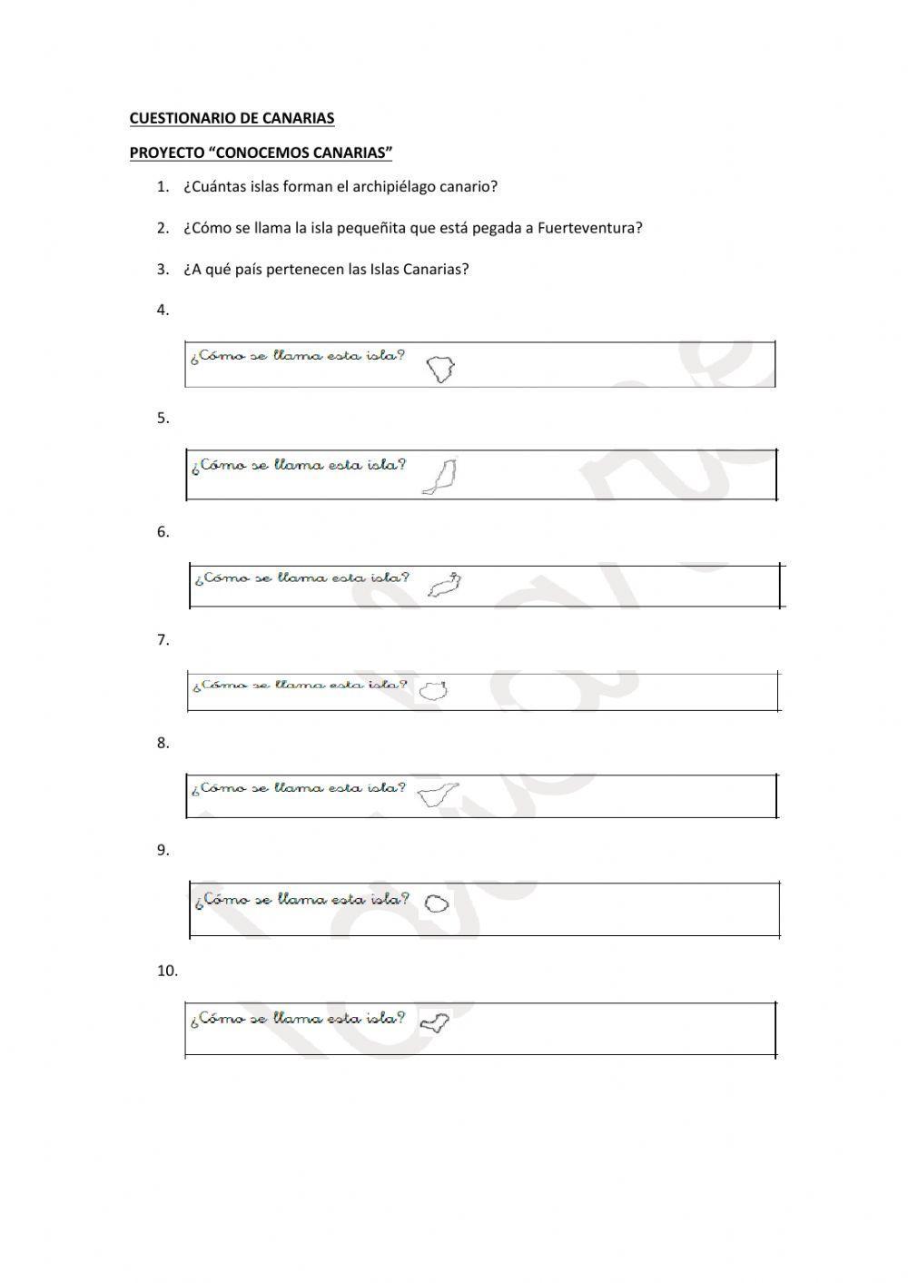 Preguntas de canarias
