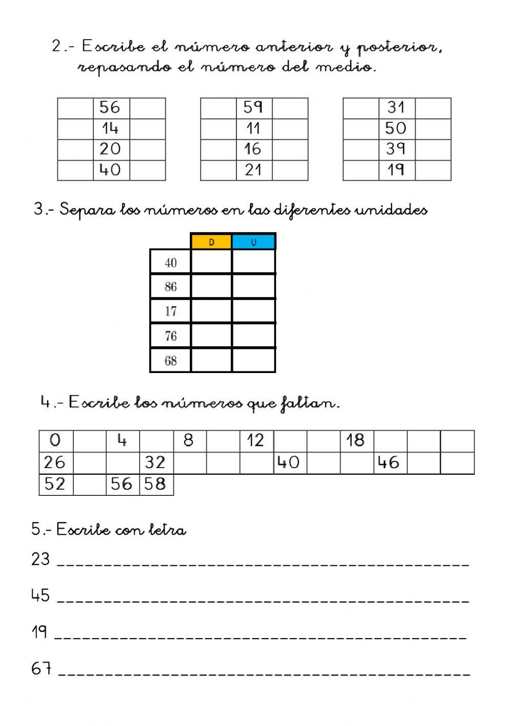Numeración hasta 99 (2)