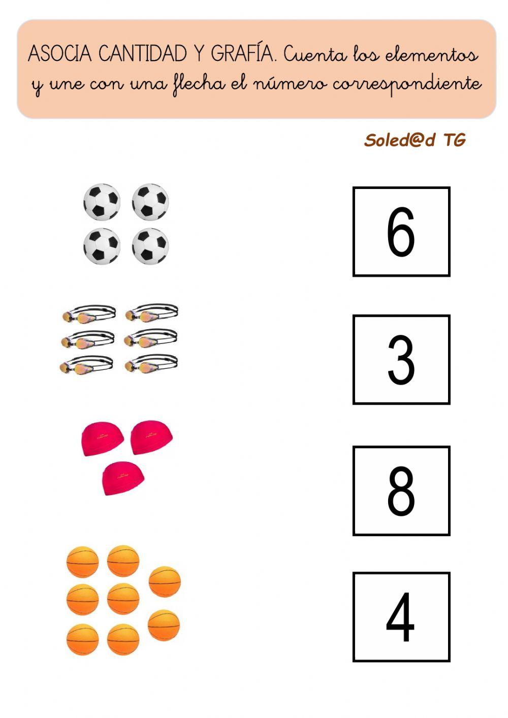 Asocia cantidad y grafía