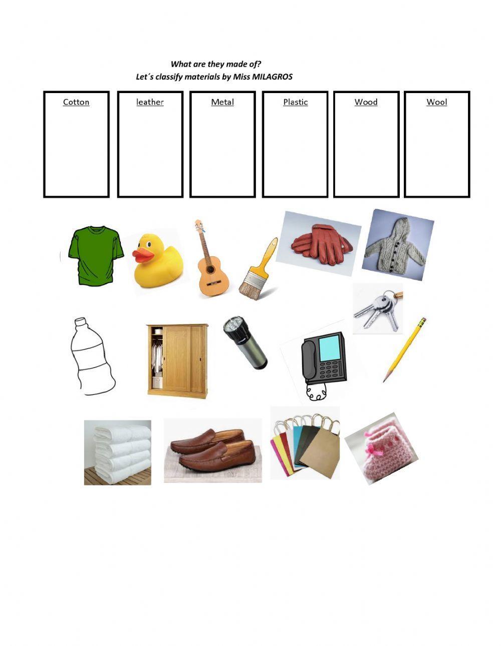 Classifying materials