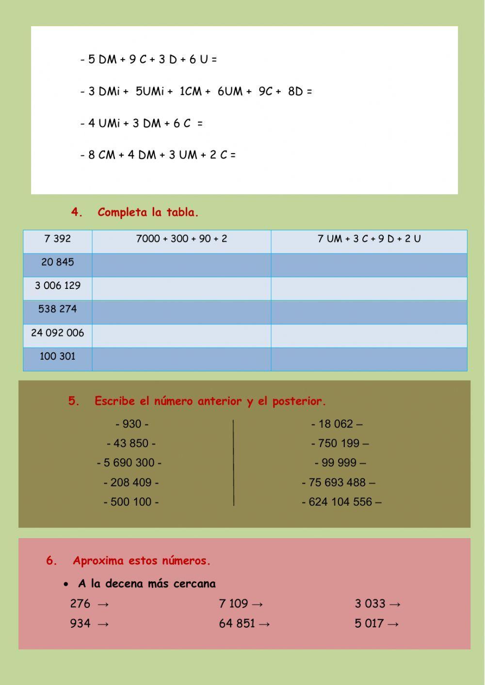 Números naturales 