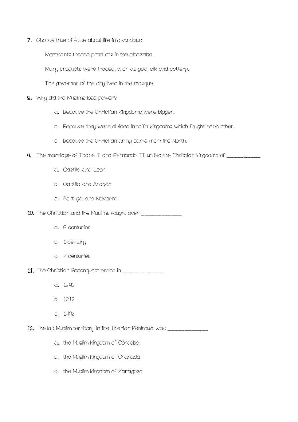 SPAIN IN THE MIDDLE AGES