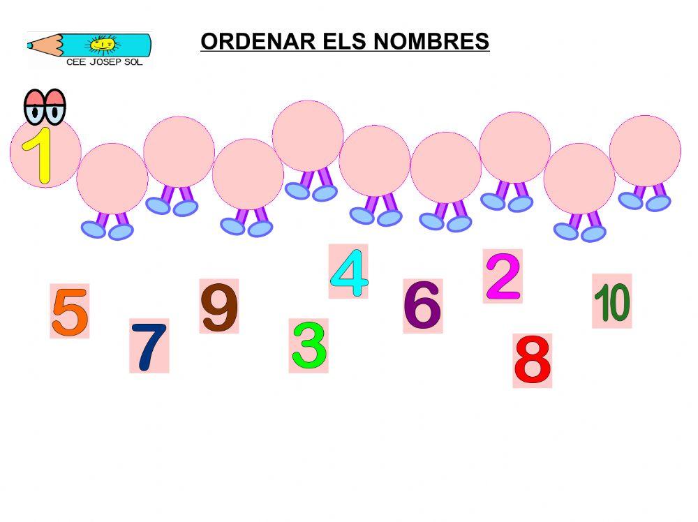 Ordenar els nombres