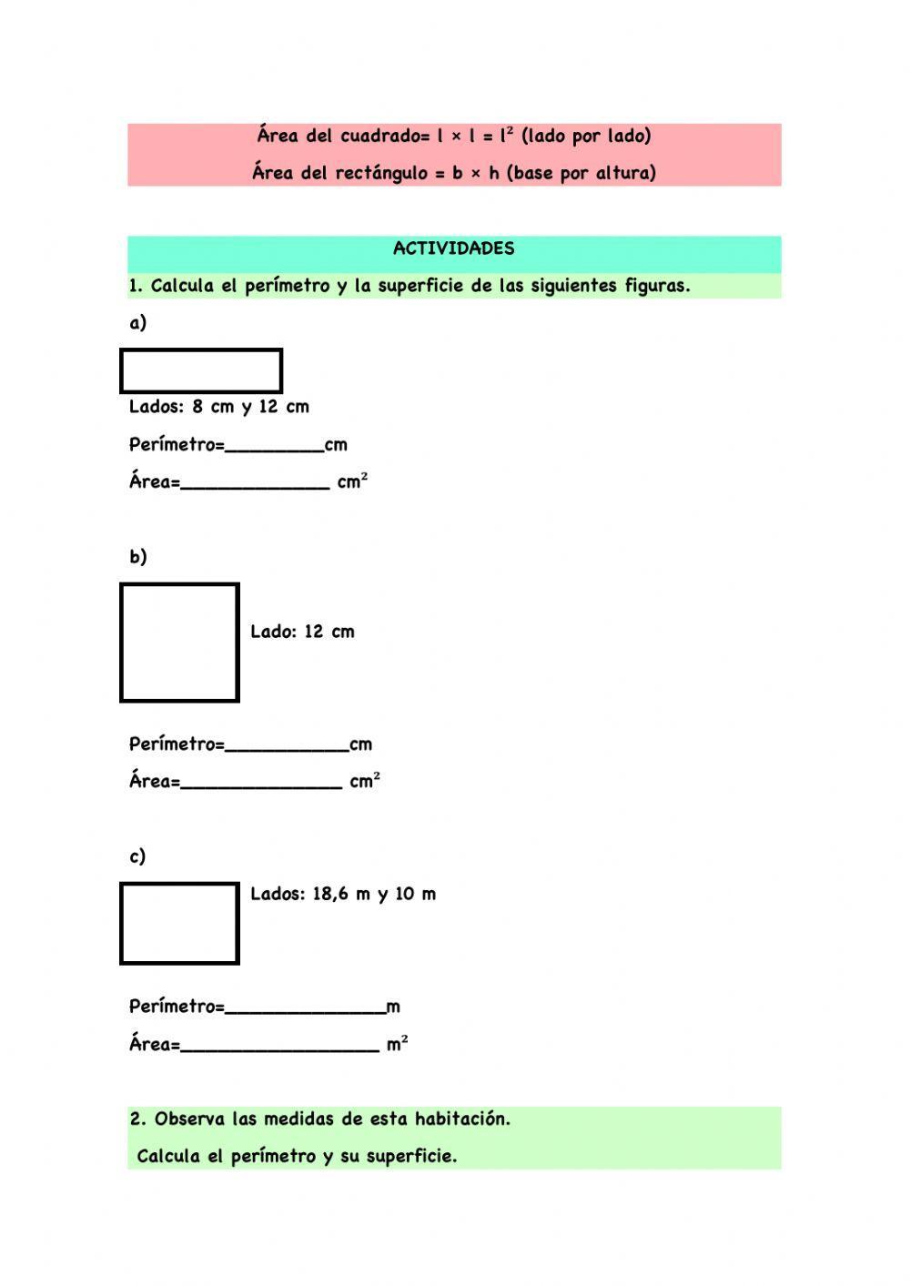 Perímetro y área