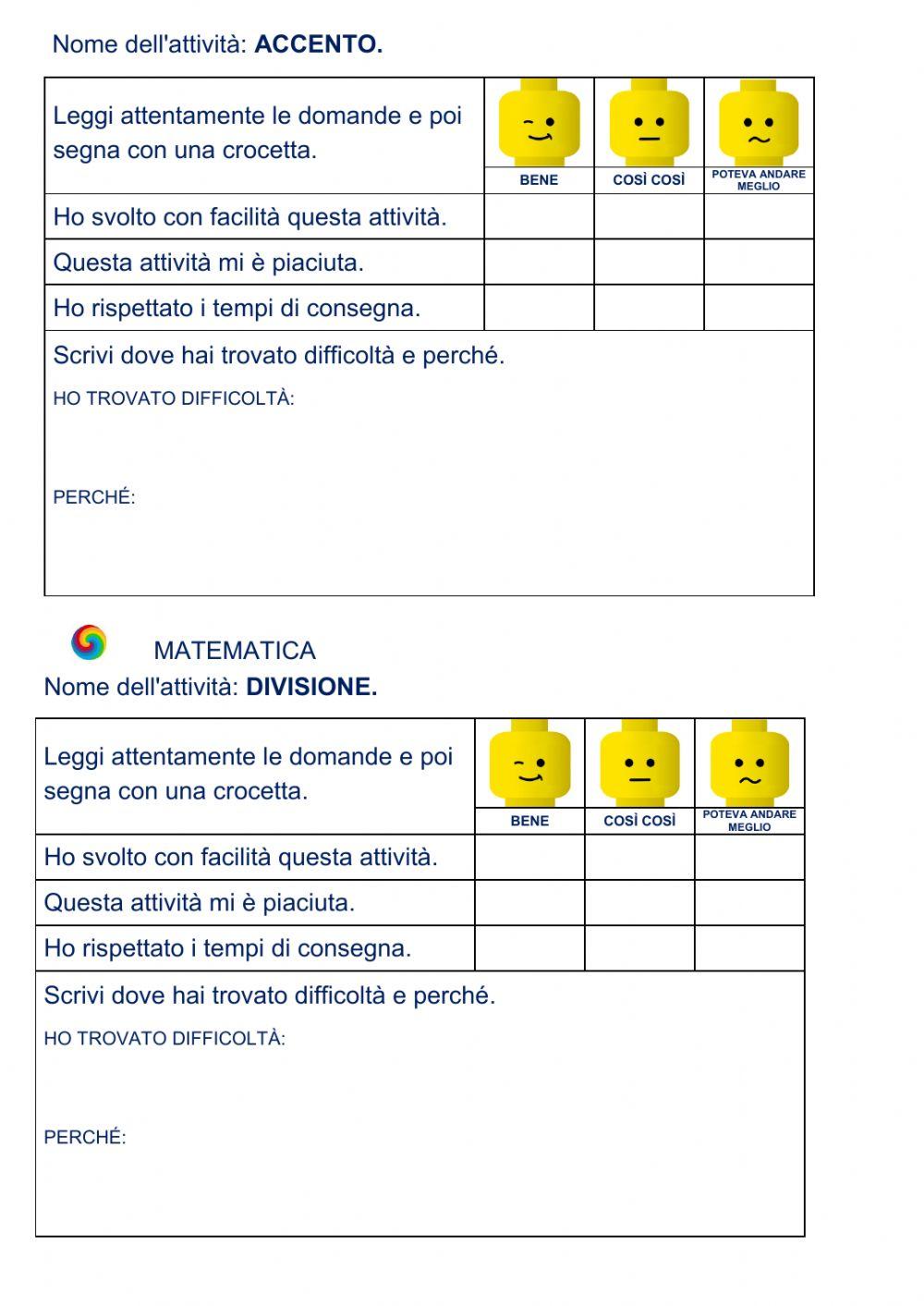 Questionario di autovalutazione