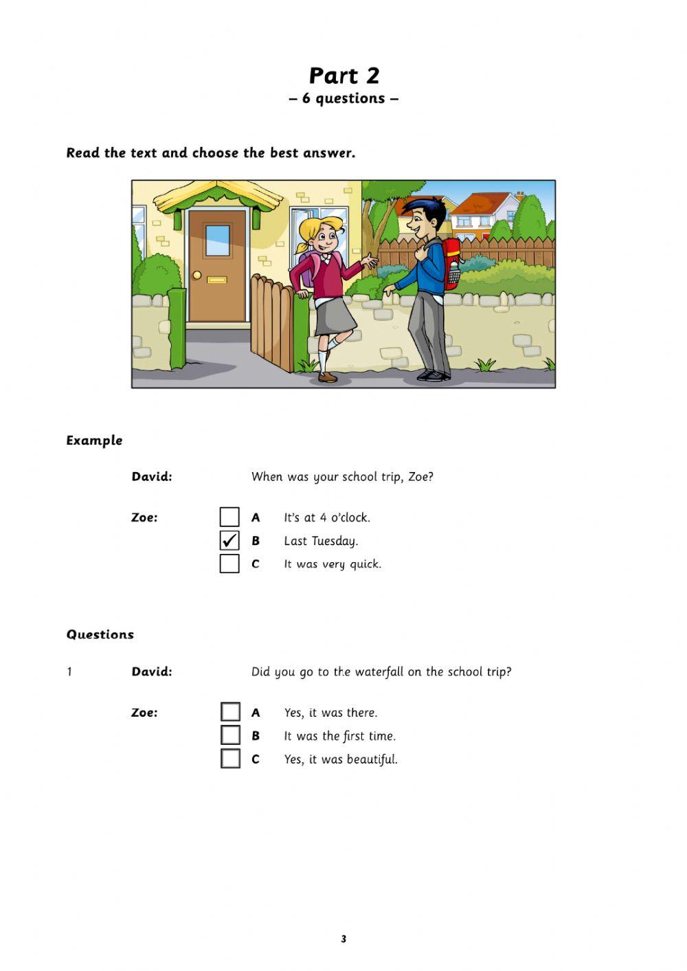 Movers interactive reading and writing Part 1-4