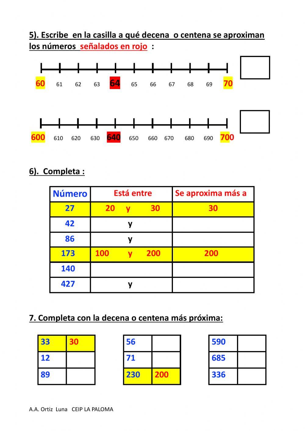 Numeración 7 2º primaria