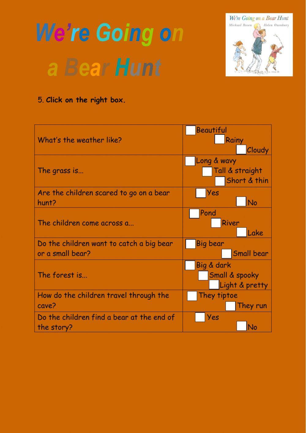 We're going on a bear hunt