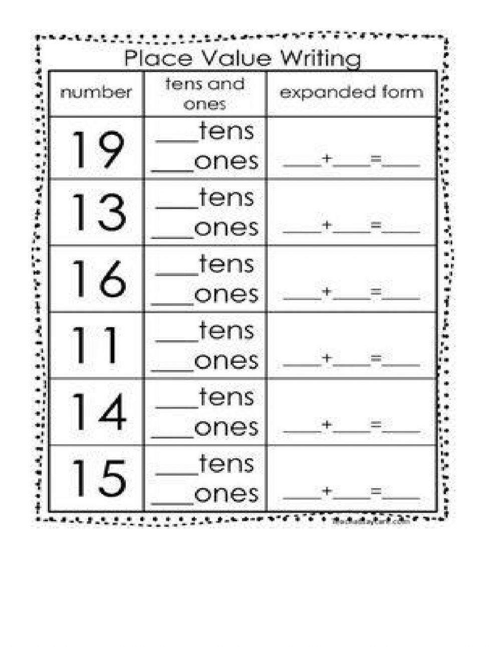 Place Value (Tens and Ones)