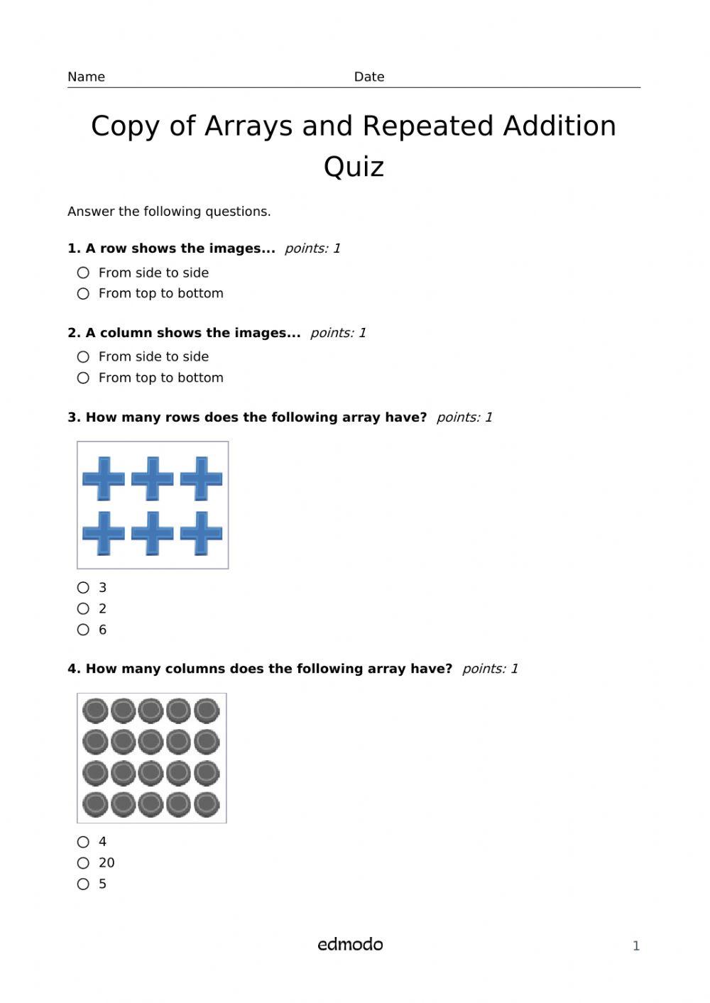 Arrays Quiz