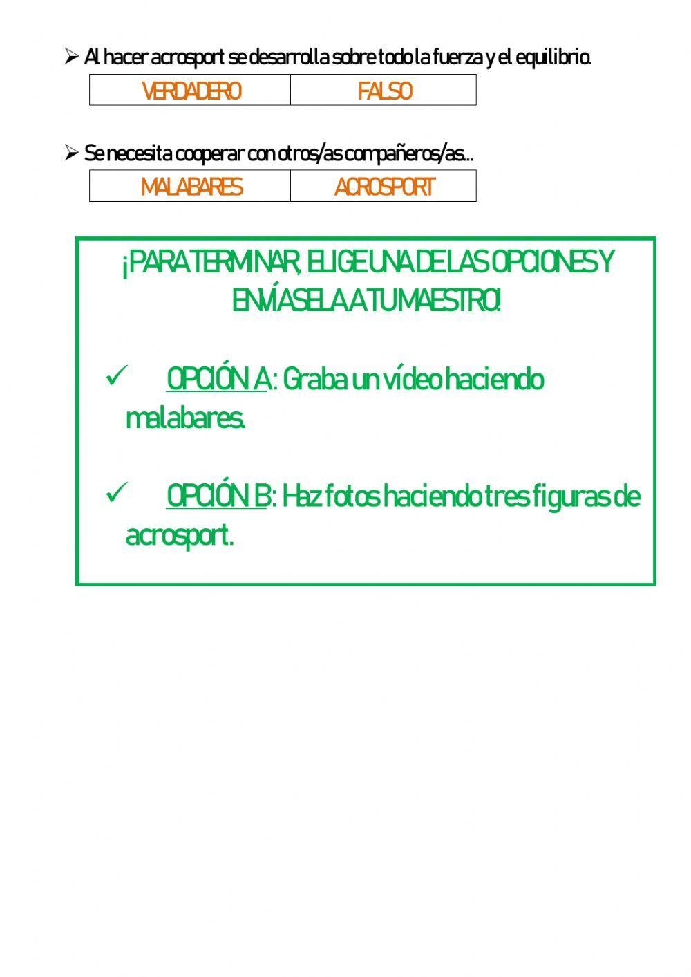 Sesión de EF MALABARES Y ACROSPORT