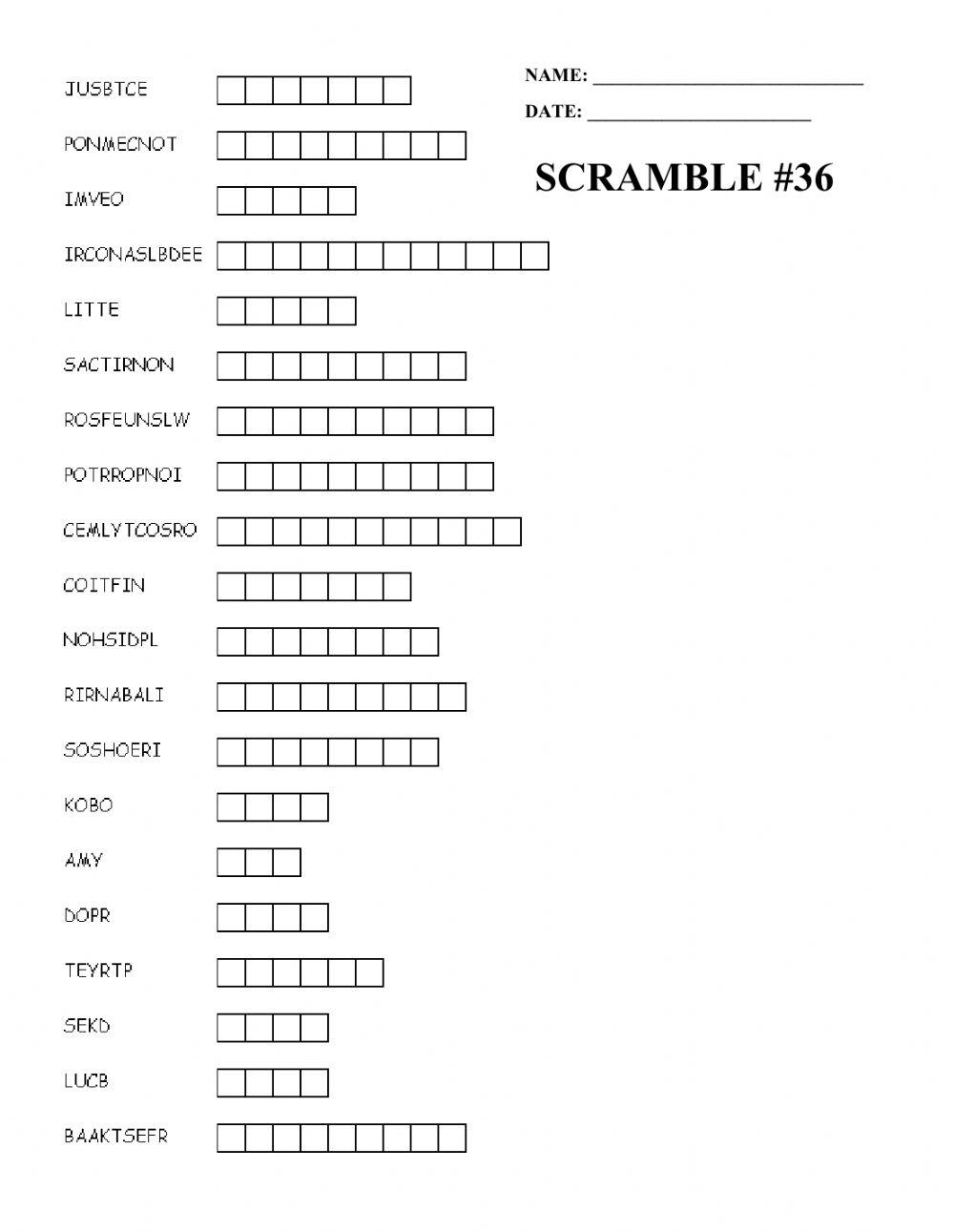 Scramble -36