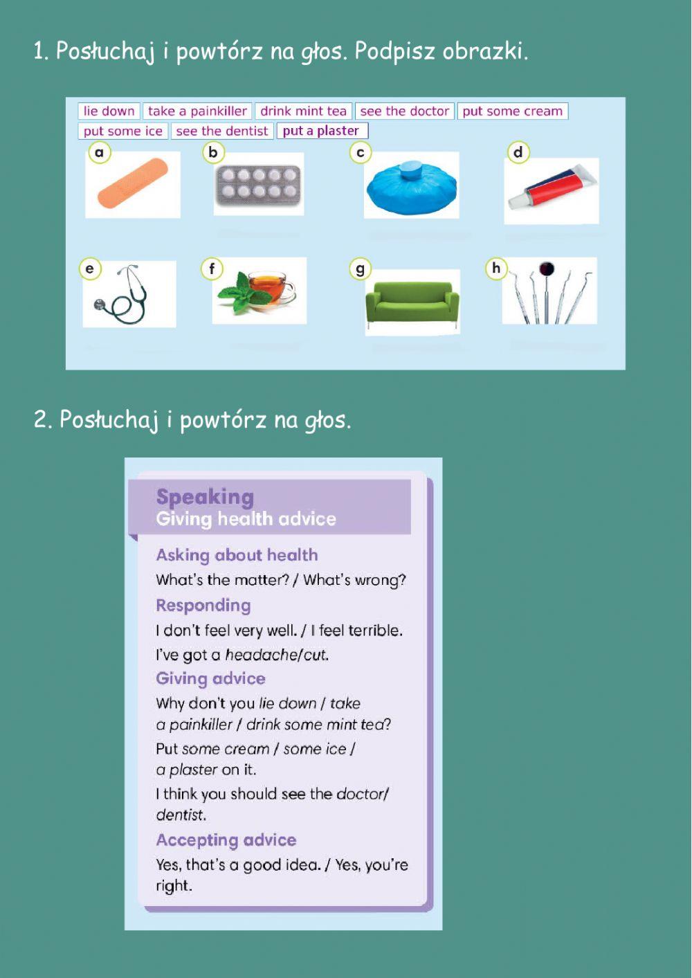 Giving health advice