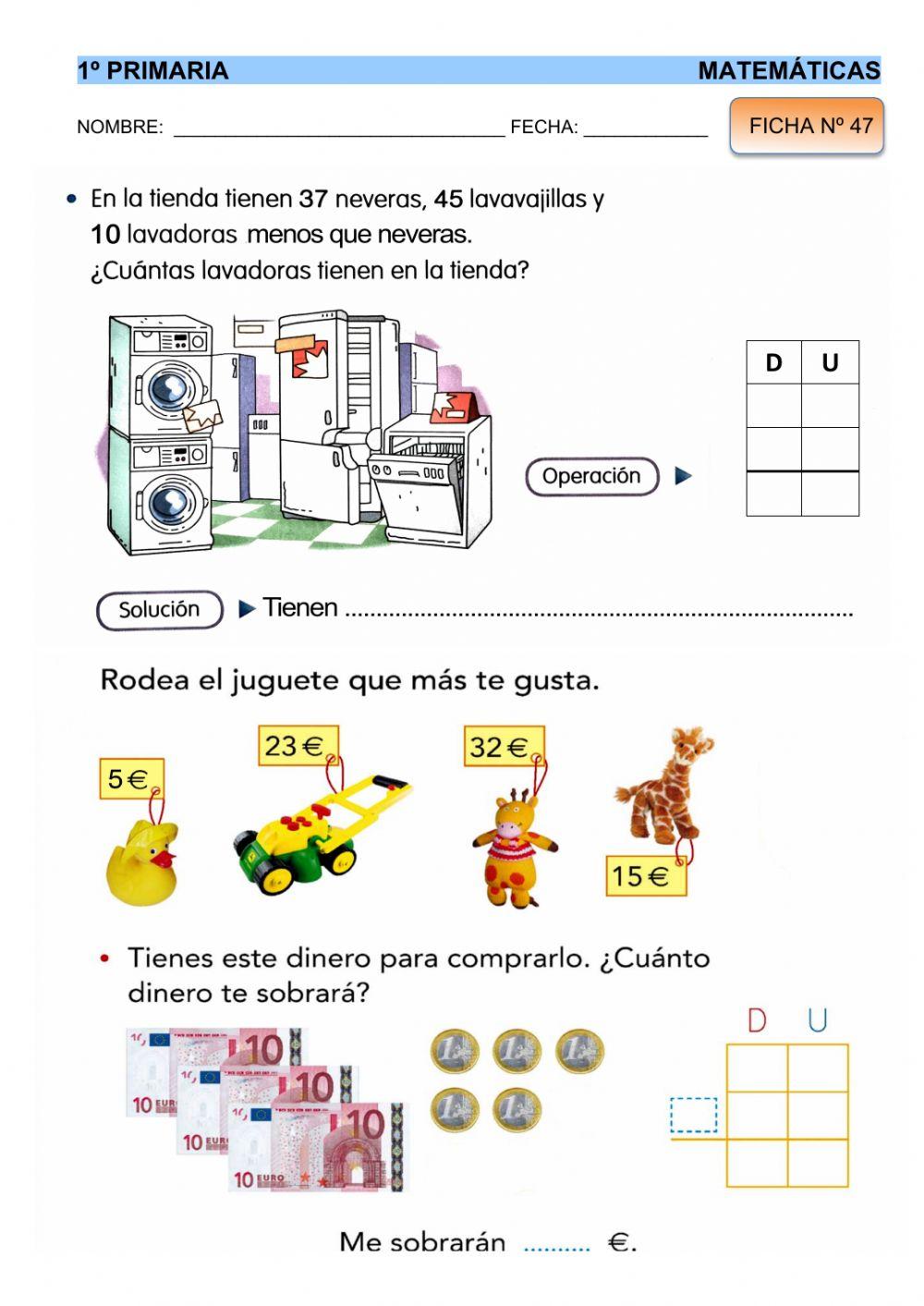 Matemáticas 1º - Ficha 47