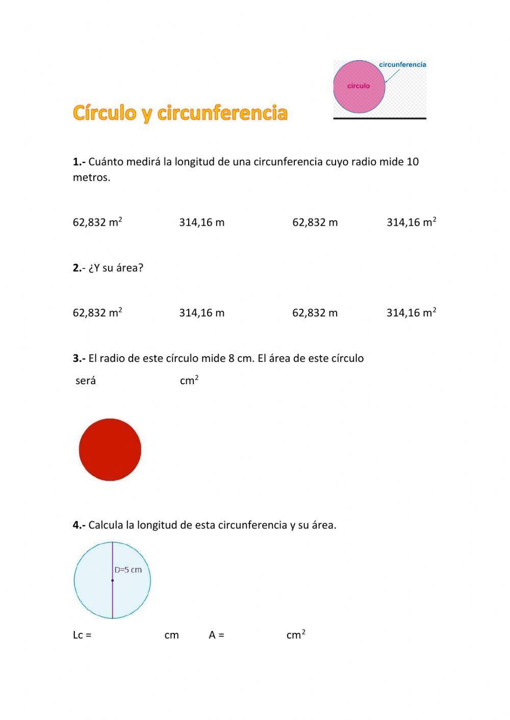 Circulo y circunferencia