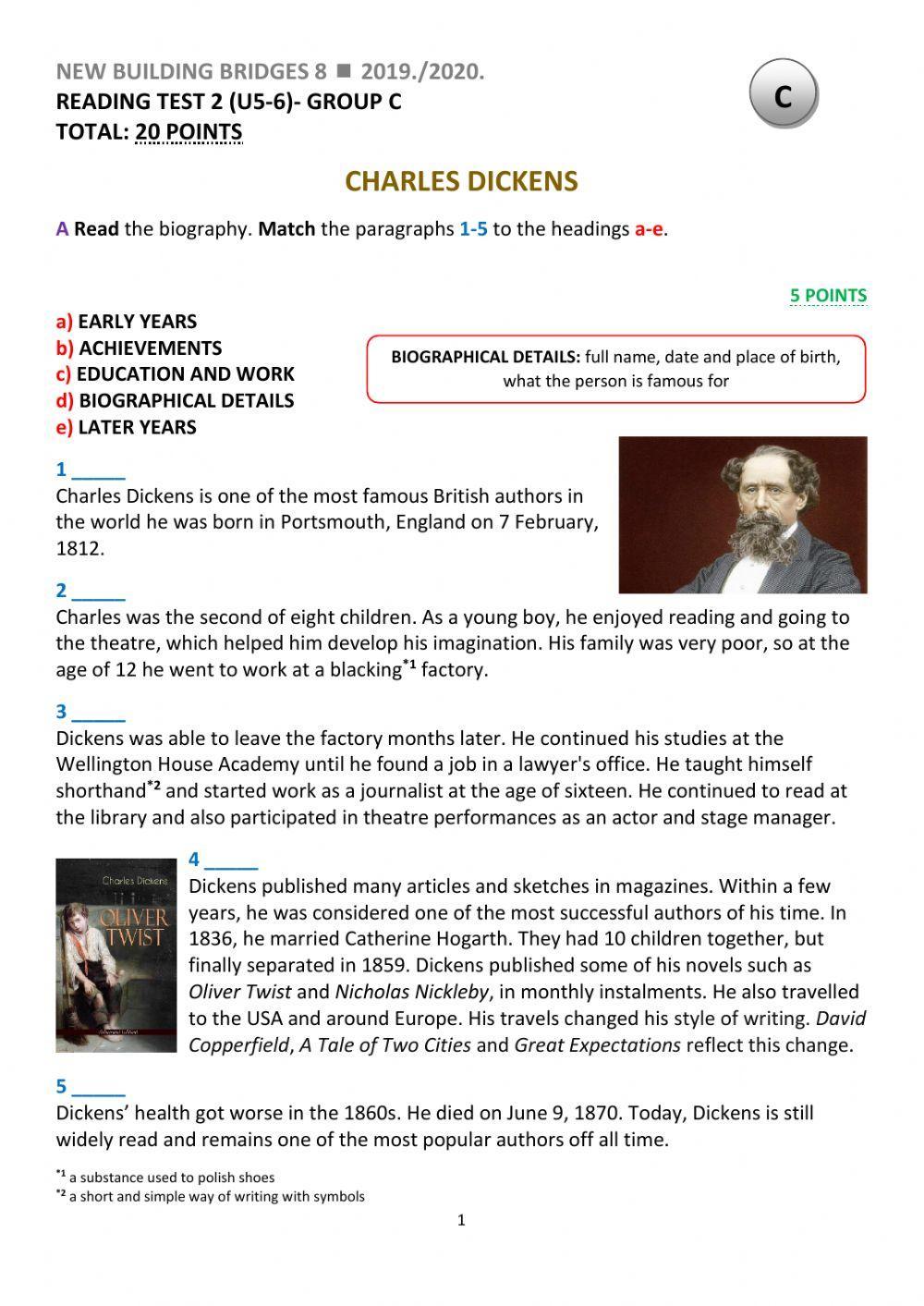NBB8 Reading Test 2 (U5-6)- Group C