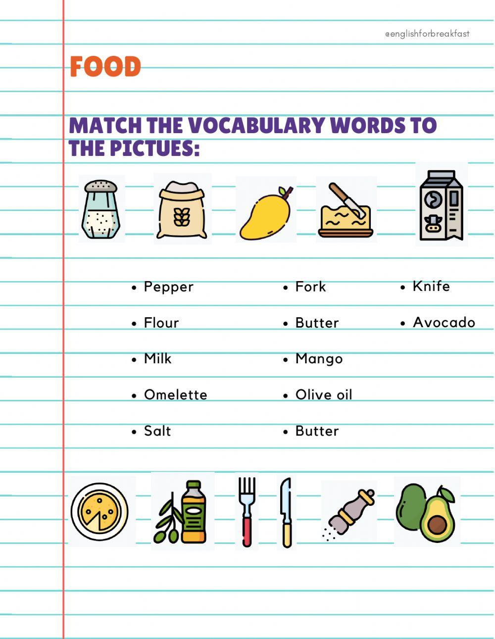 Food. Countable and uncountable nouns