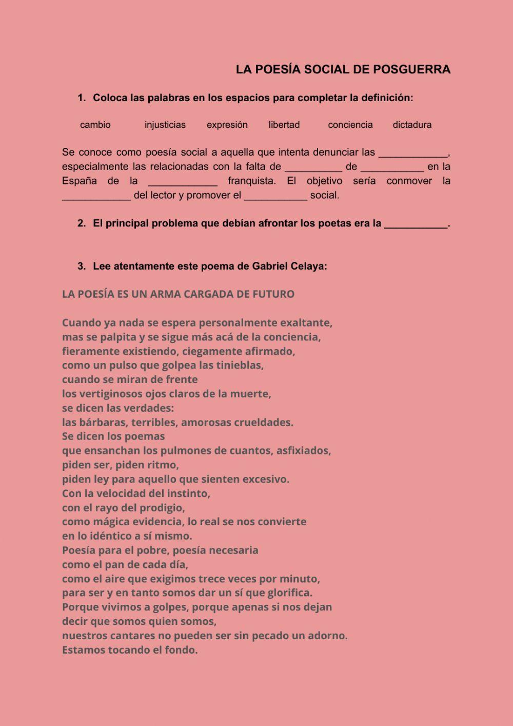 La poesía social de posguerra