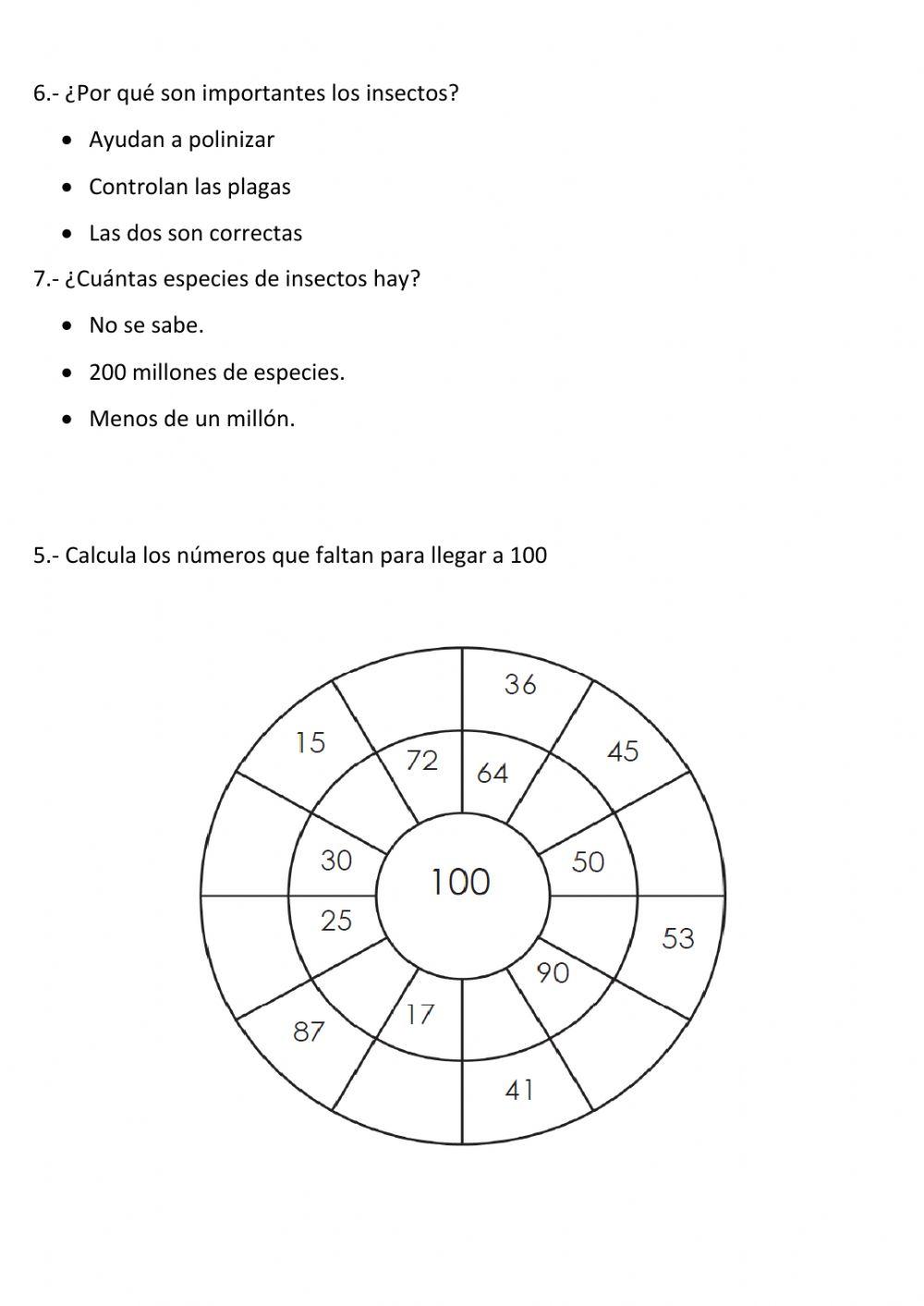 Los insectos+operaciones