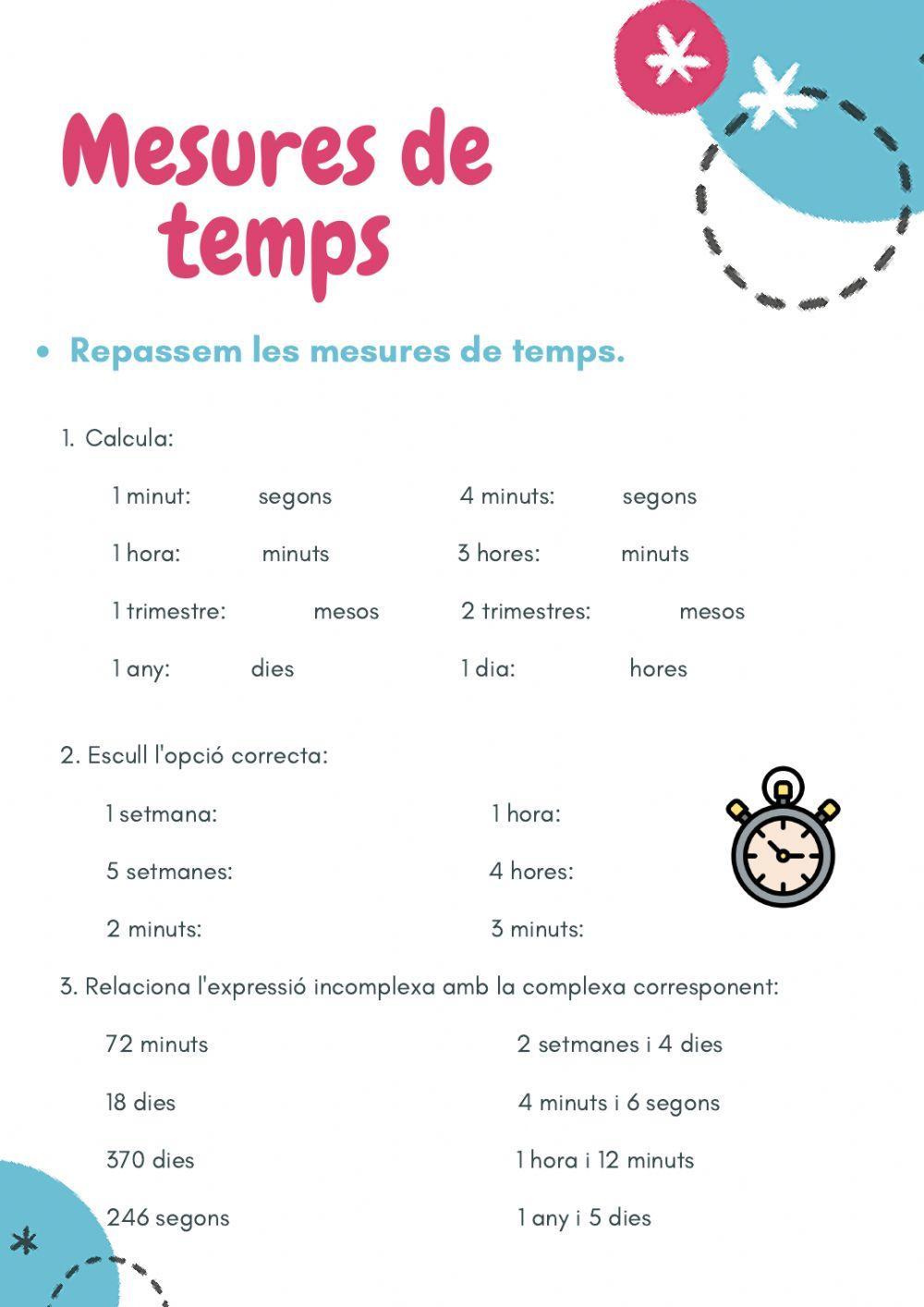 Les mesures de temps