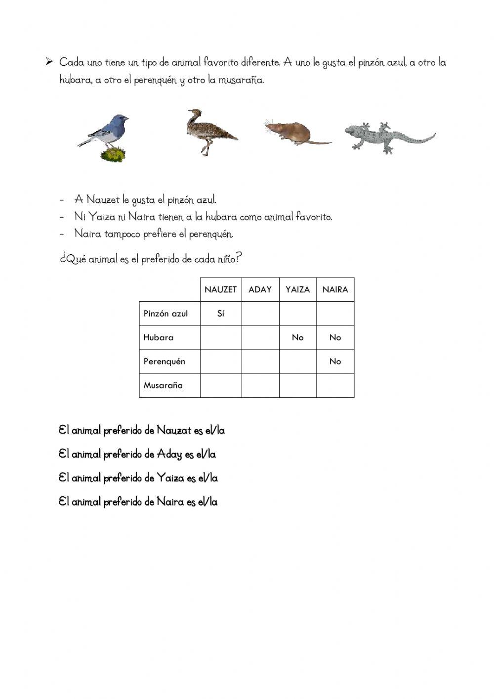Reto lógico-matemático - Quién es quién