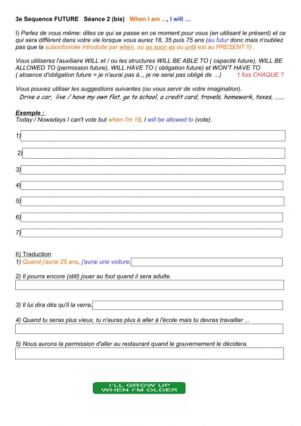 When I'm 25, I will ...