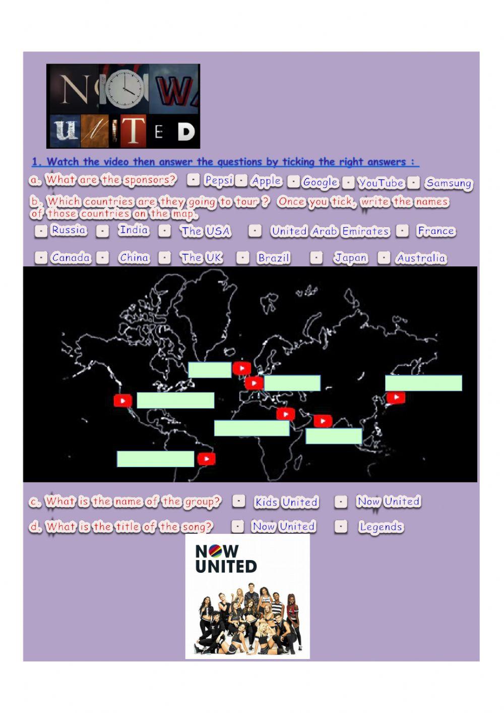 Countries with Now United