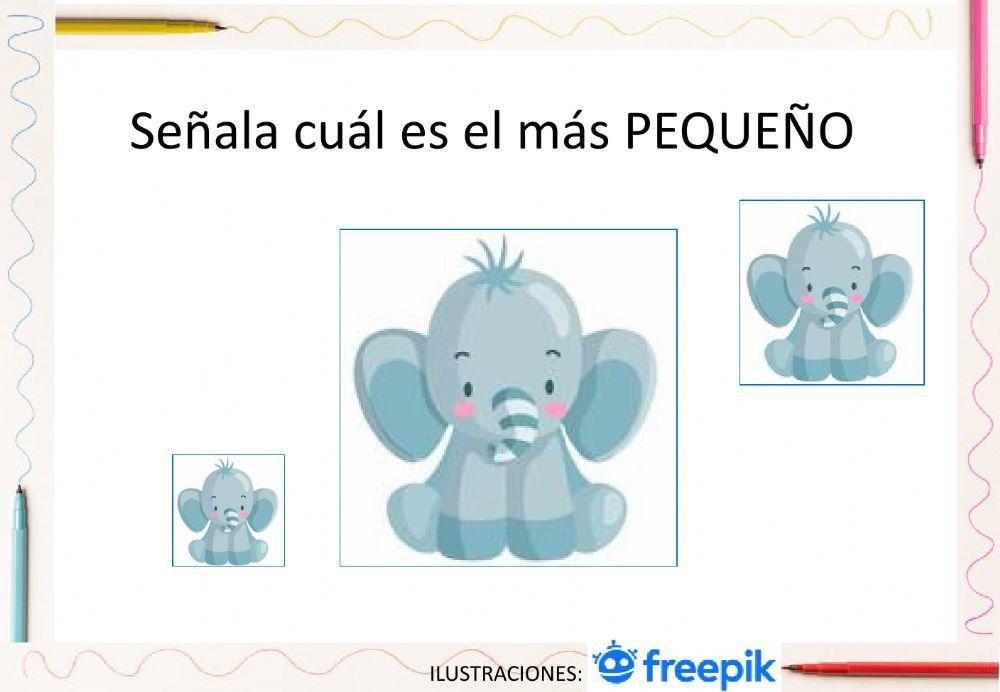 Concepto grande-pequeño