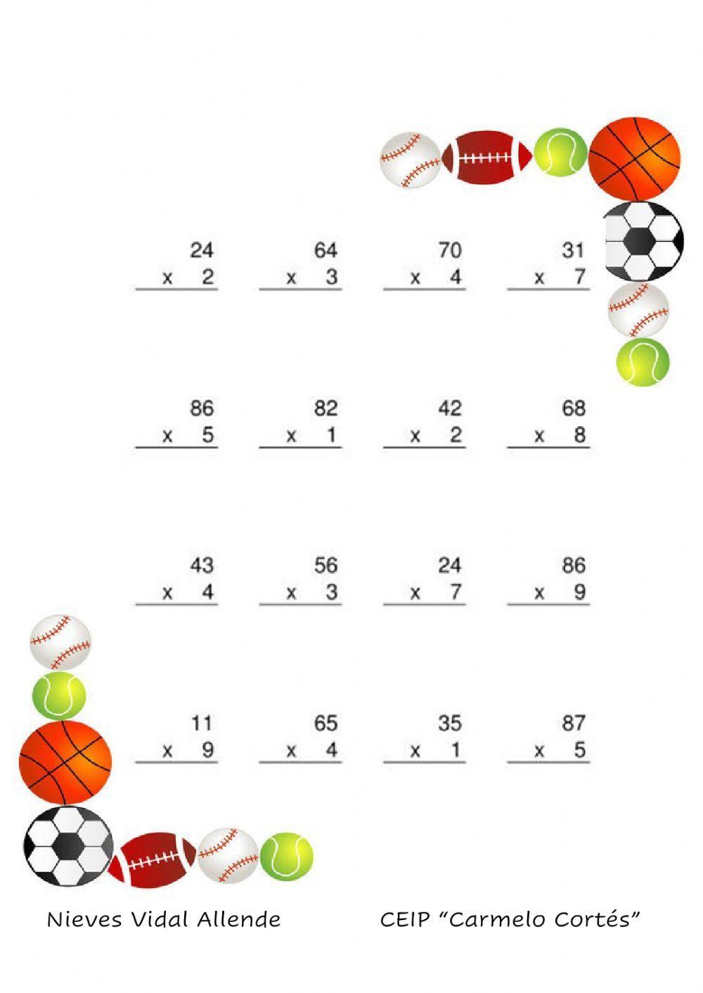 Multiplicaciones por una cifra Multiplicaciones por una cifra