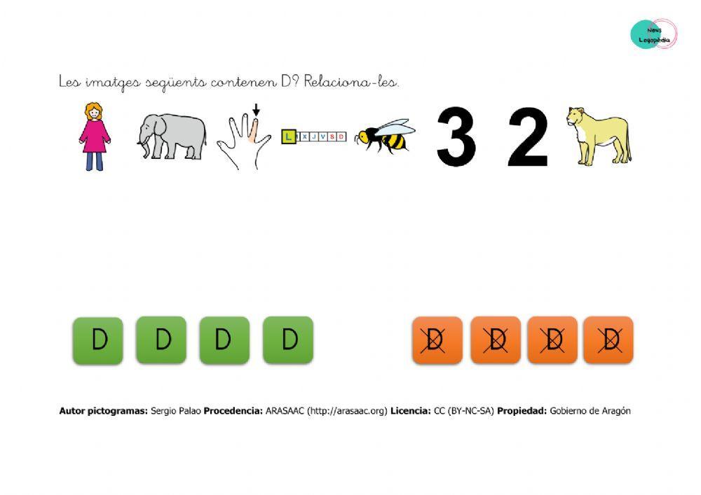 Discriminació auditiva-verbal Fonema D