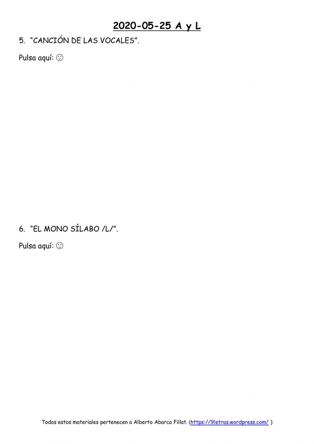 2020-05-25 silabas, lectoescritura l -p - vocales
