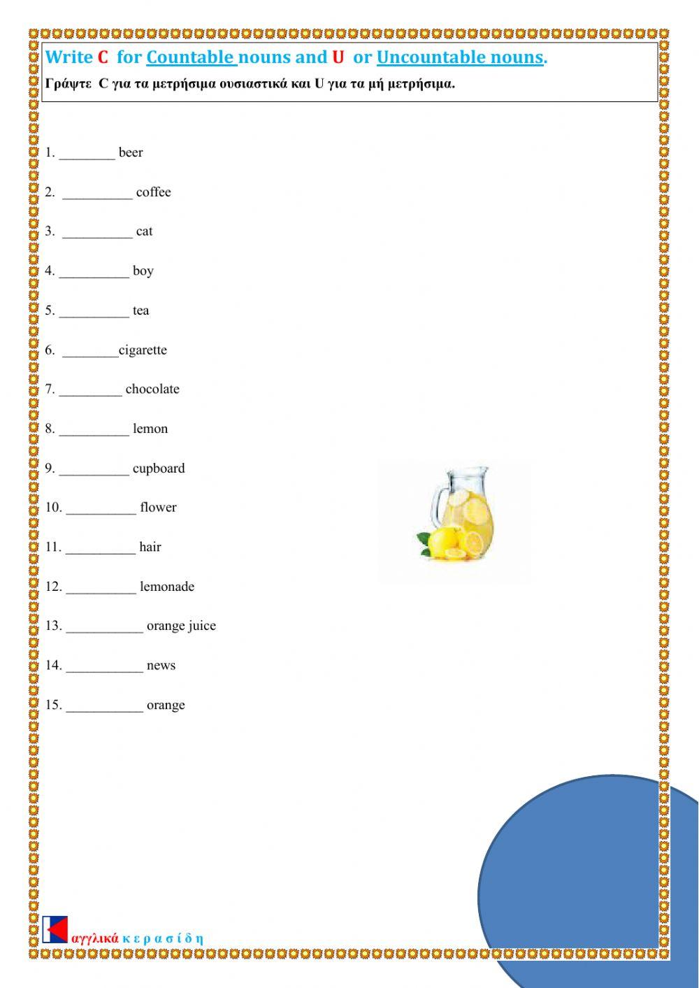 Countable-Uncountable Nouns As54