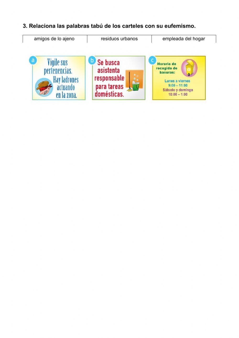 Palabras tabú y eufenismos