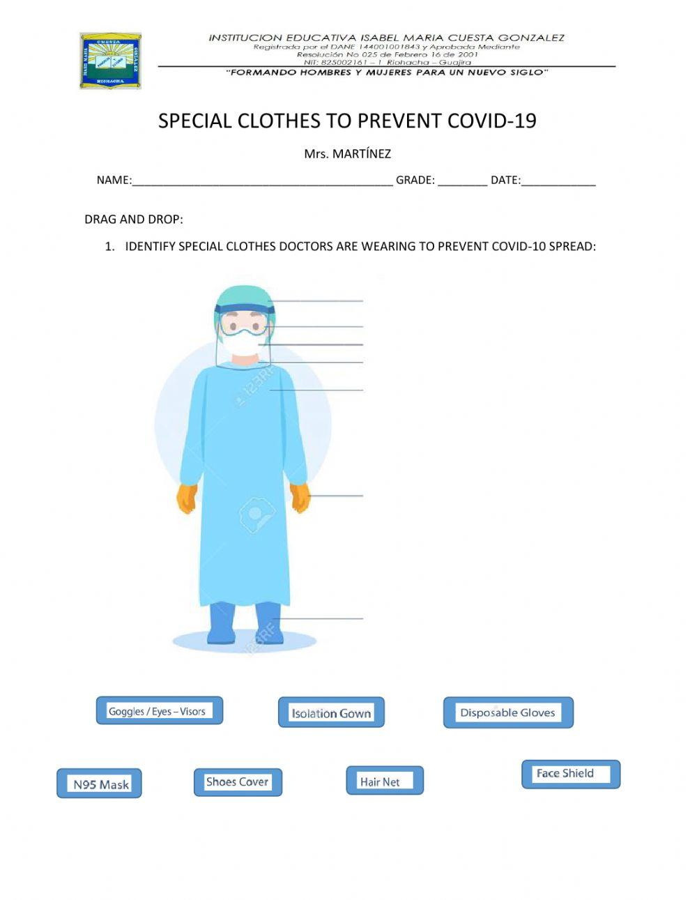 Special clothes to prevent coronavirus