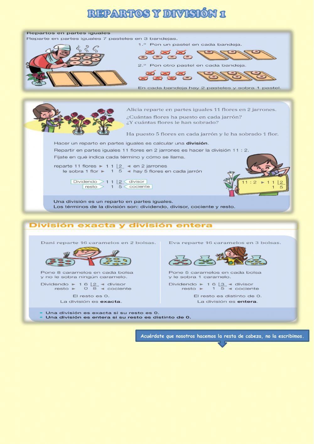 Repartos y división 1