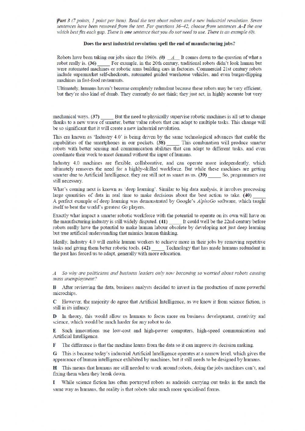 Reading comprahension