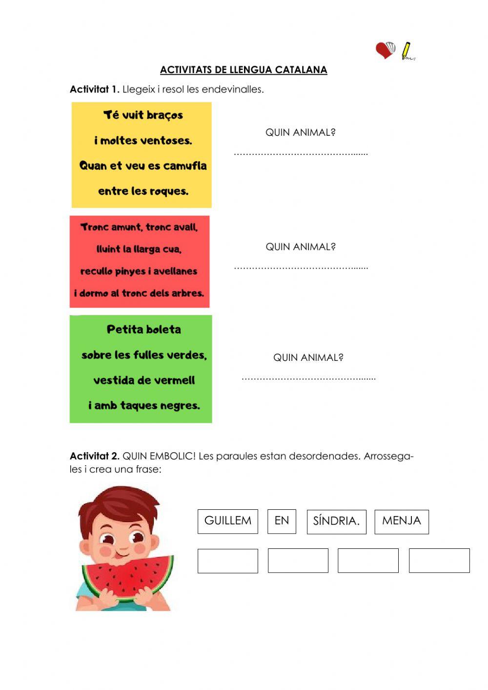 Fitxa de llengua catalana