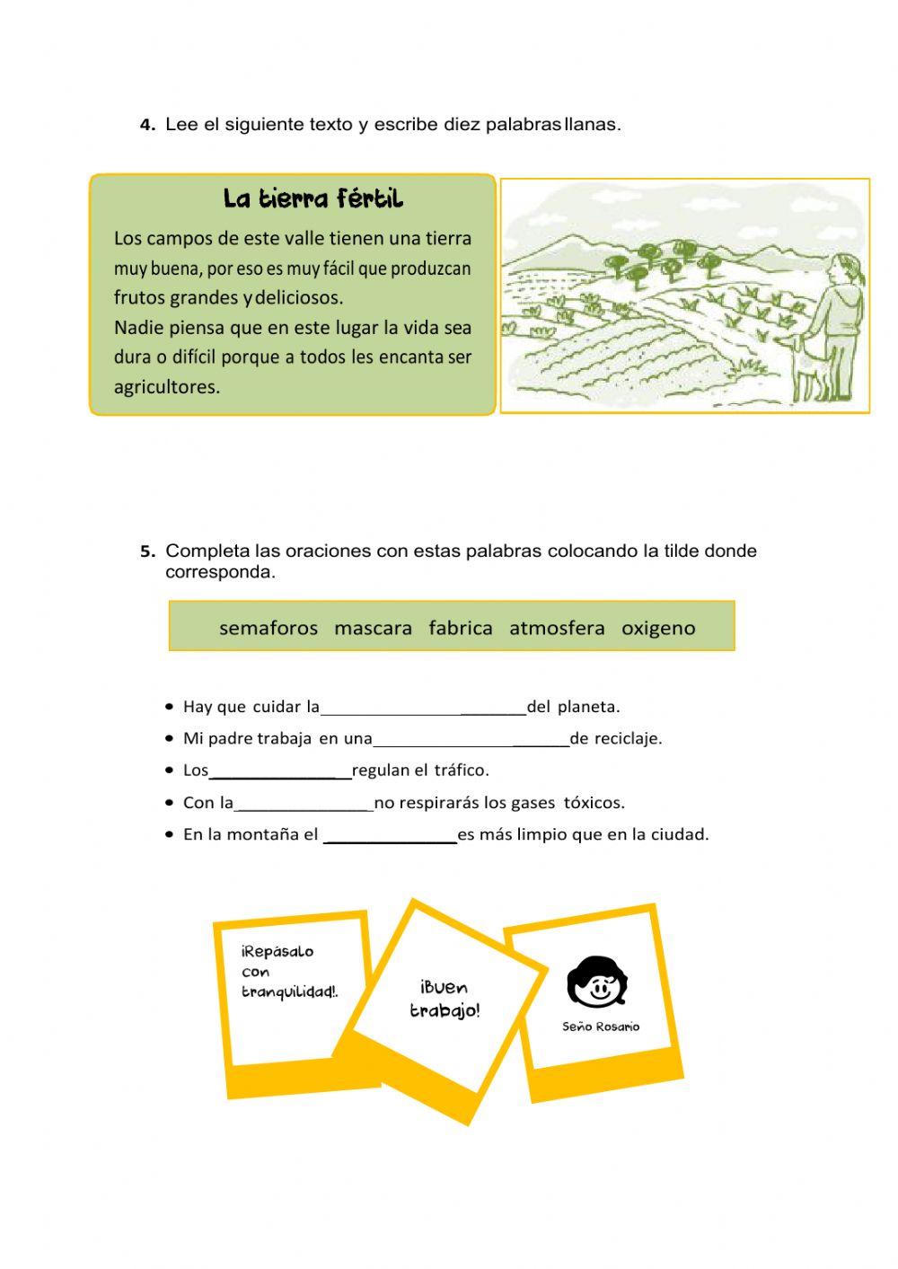 Acentuación de palabras