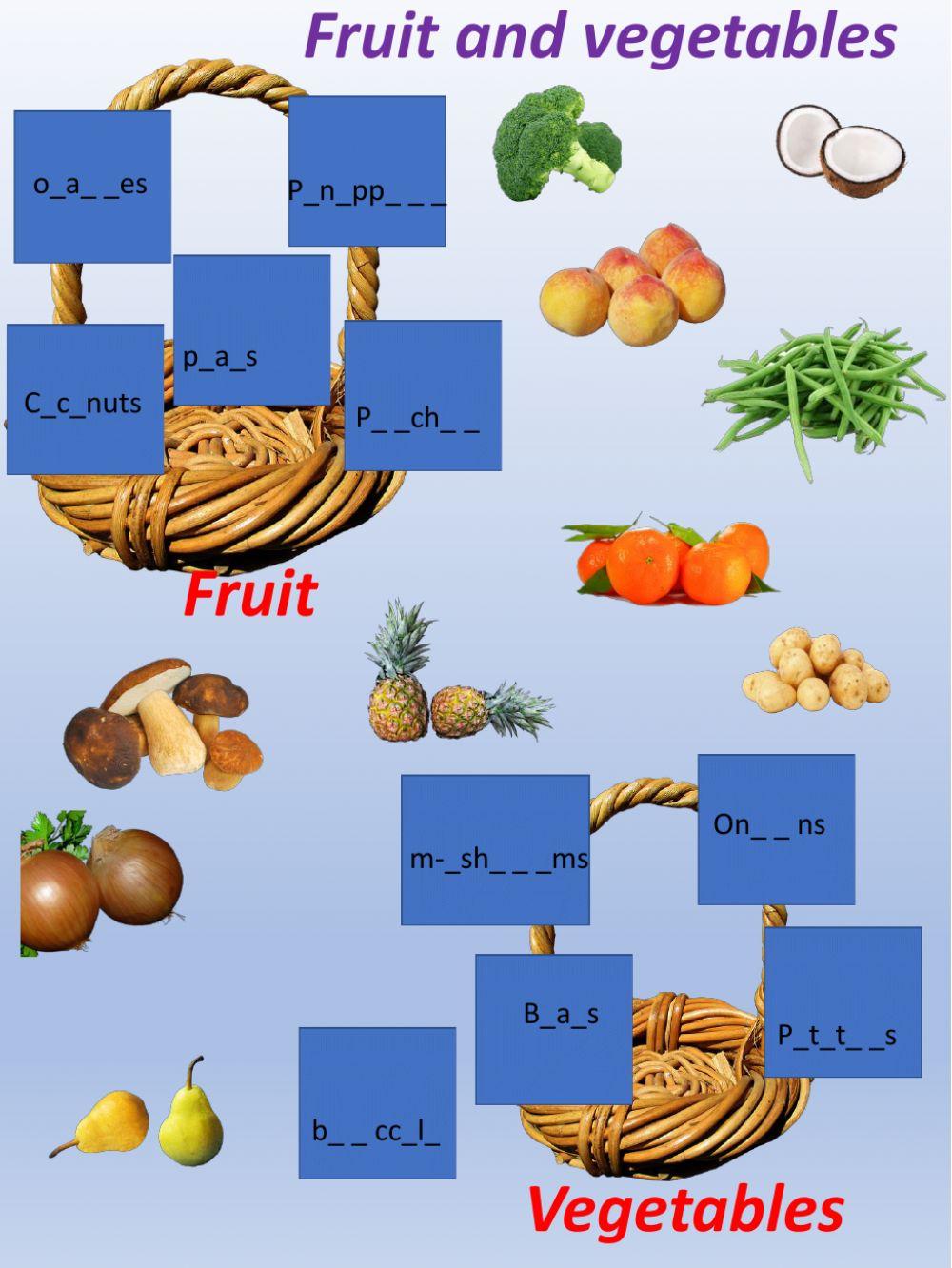 Fruit and vegetables