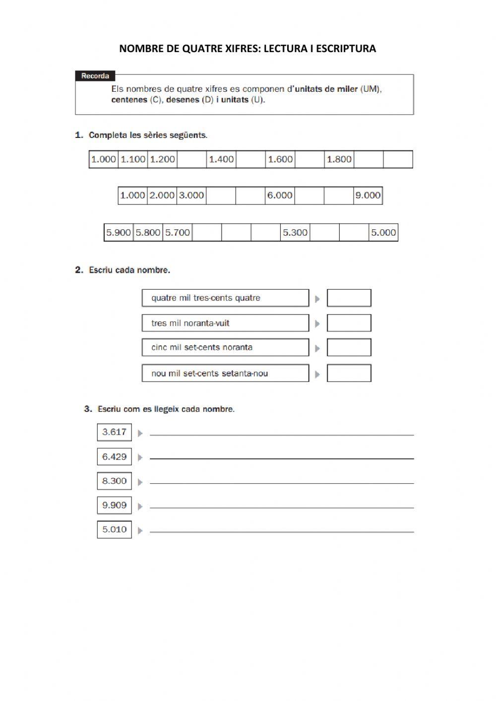 Nombres de quatre xifres