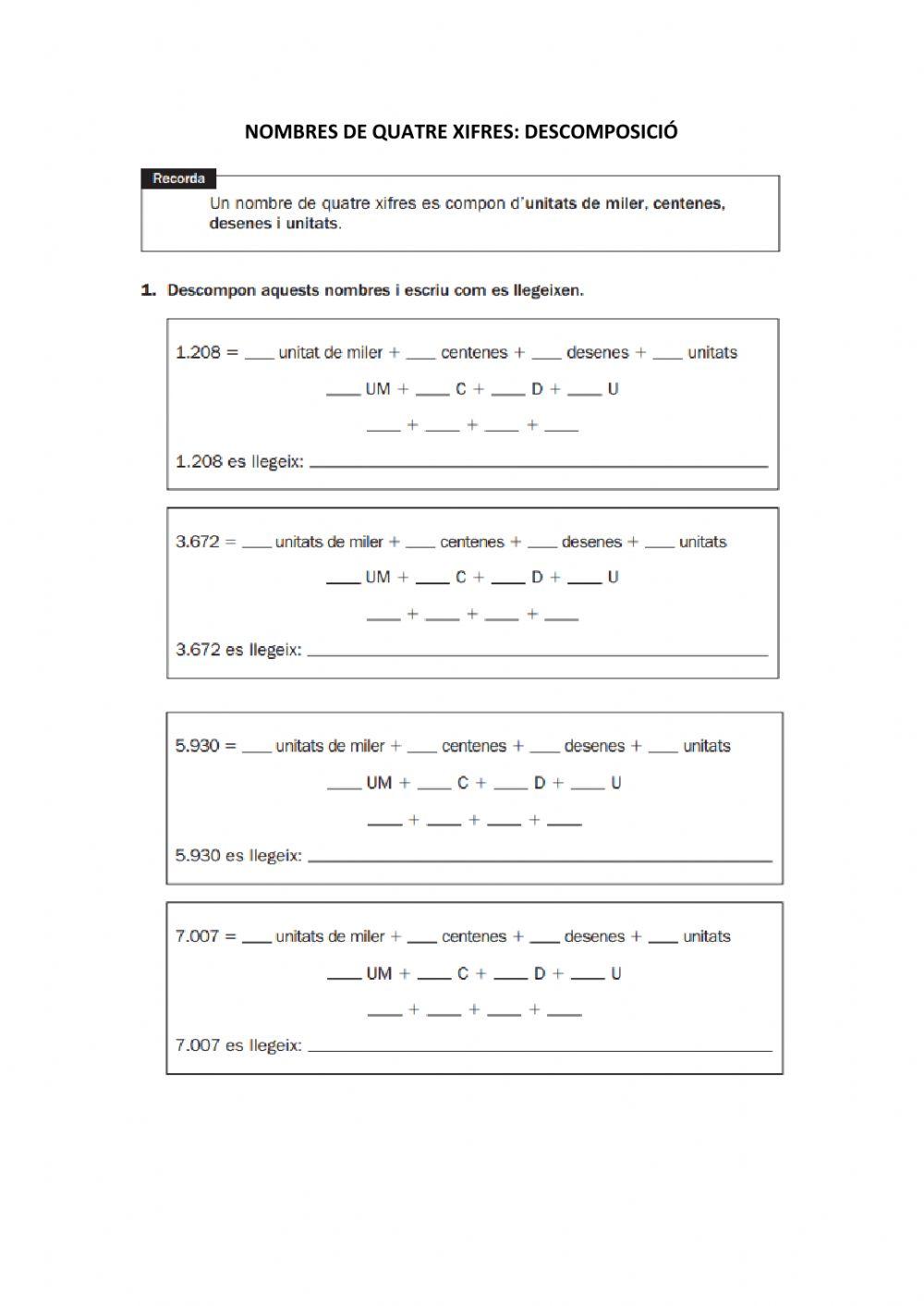 Nombres de quatre xifres