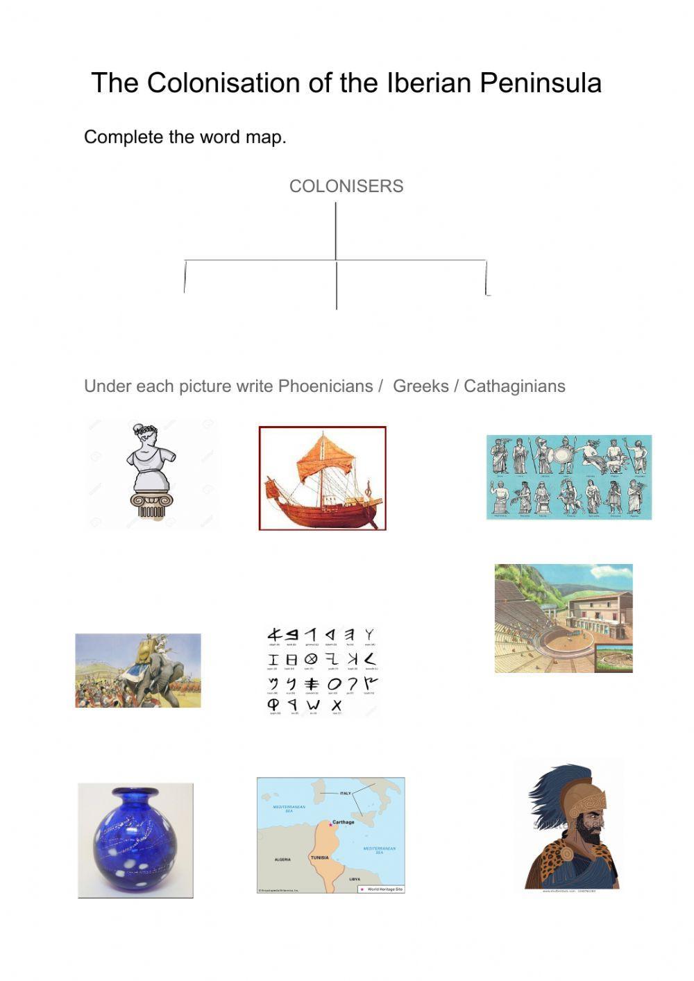 The Phoenicians, Greeks and Carthaginians worksheet Live Worksheets