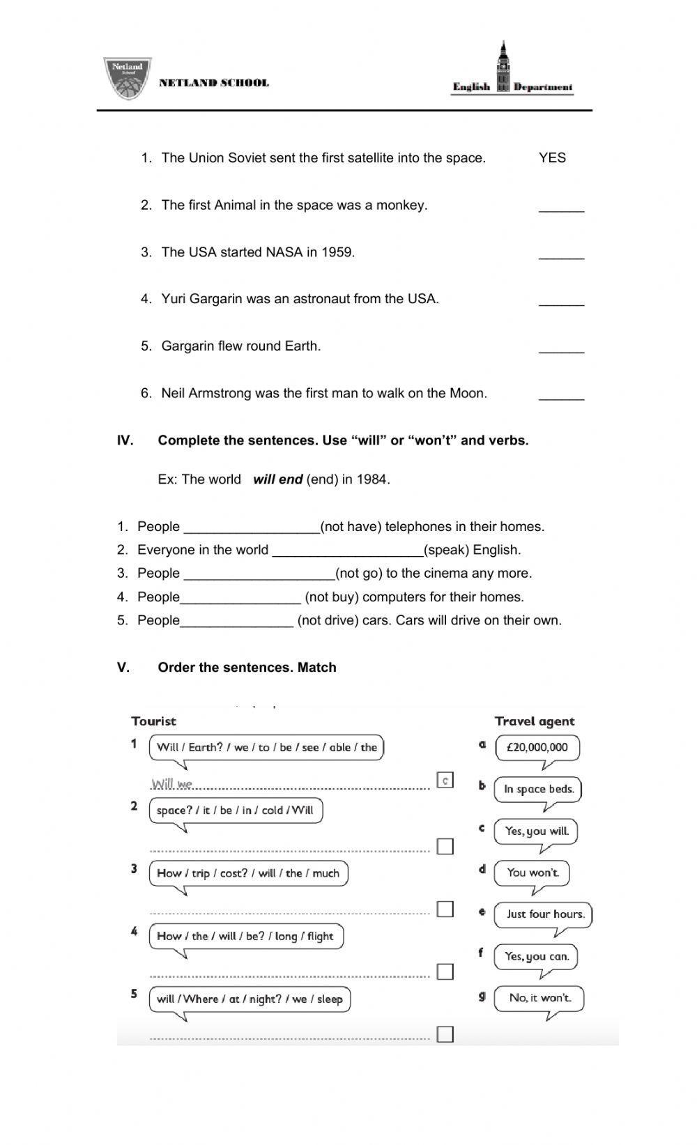 Unit 2 Tomorrow's World