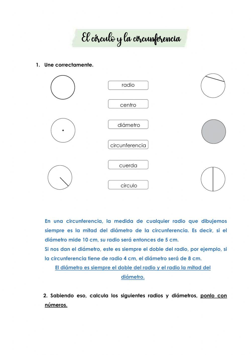 Círculo y circunferencia