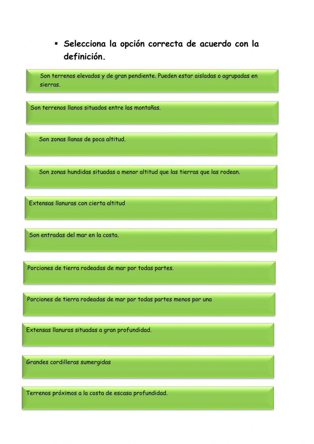 El relieve terrestre