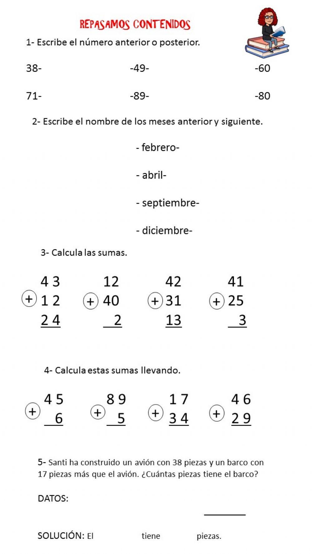 Repaso de contenidos