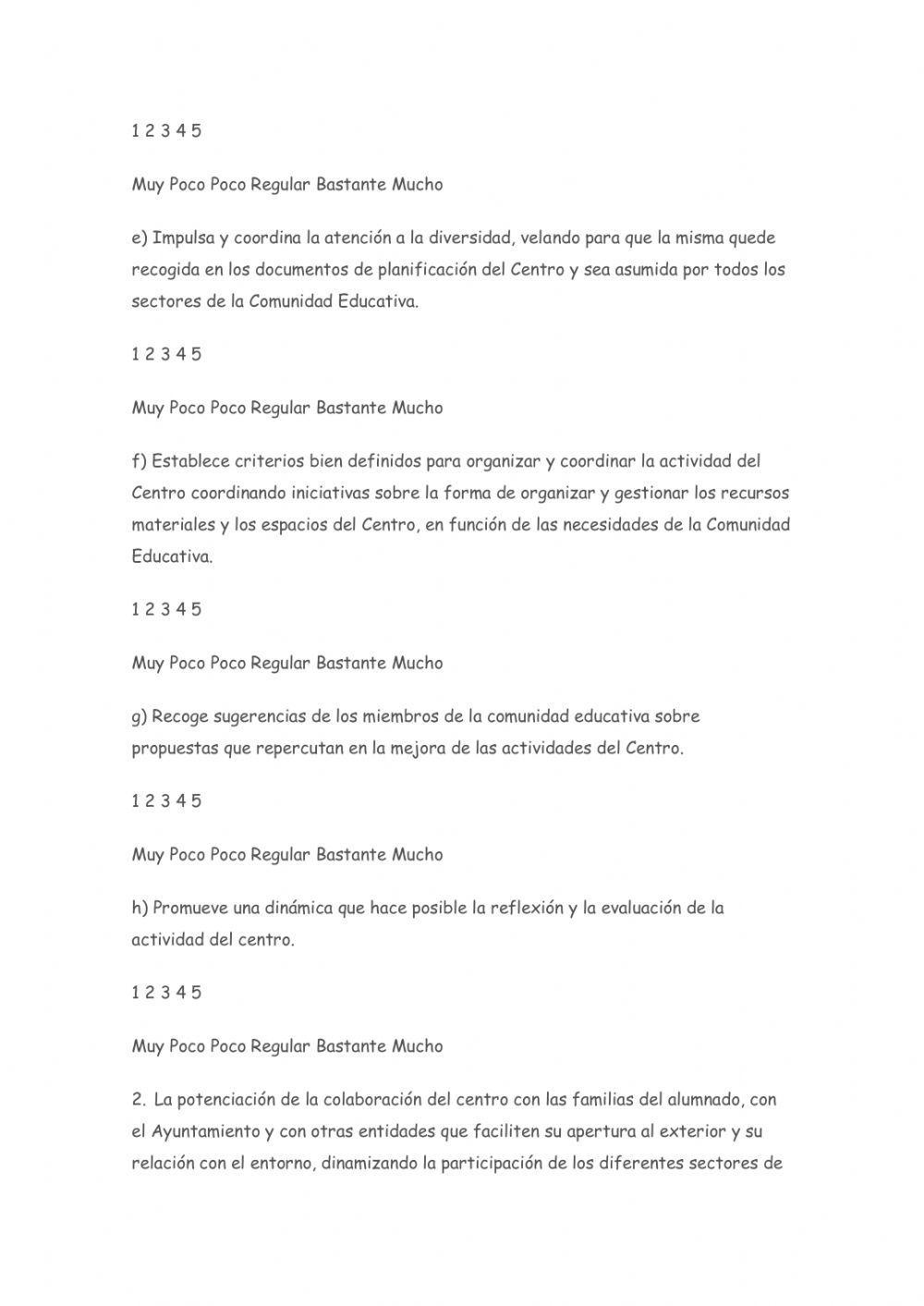 Valoración Dirección