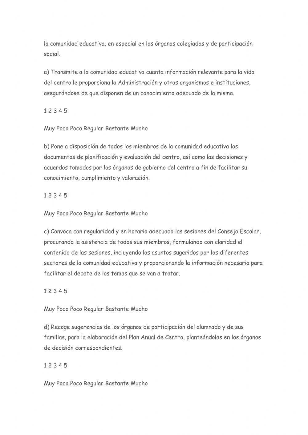 Valoración Dirección