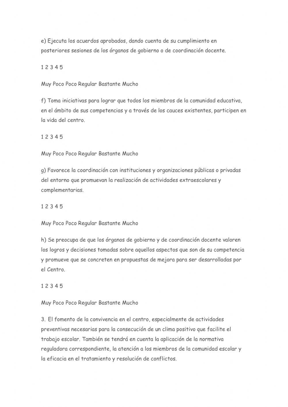 Valoración Dirección